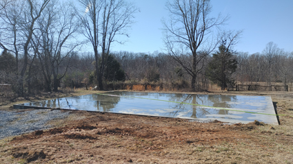 48' x 35' Monolithic Concrete Foundation during curing