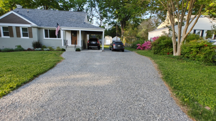 Driveway before building edger walls