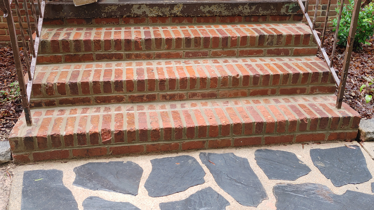 Front Entry Steps Full Repointing