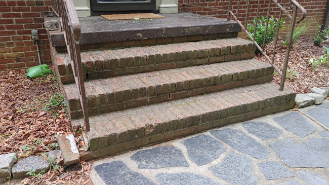 Front Entry Steps Full Repointing