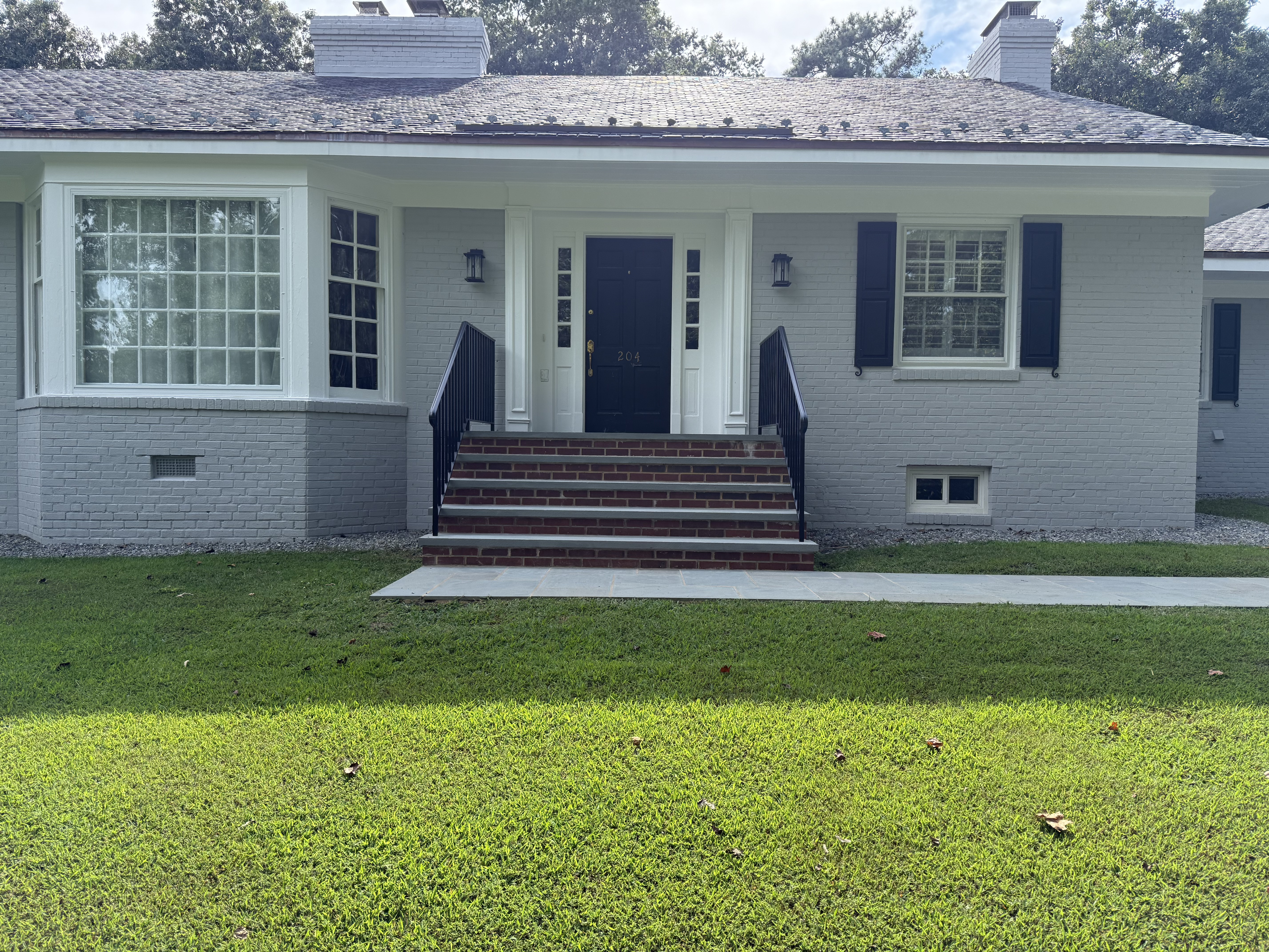 Bluestone Capped Brick Walkway